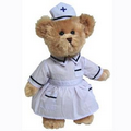 8" Plush Teddy Bear In Nurse Costume